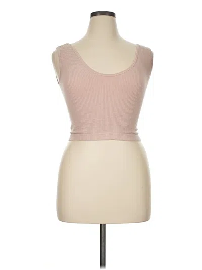 Pre-owned Assorted Brands Tank Top Tan Strapless Neckline Tops