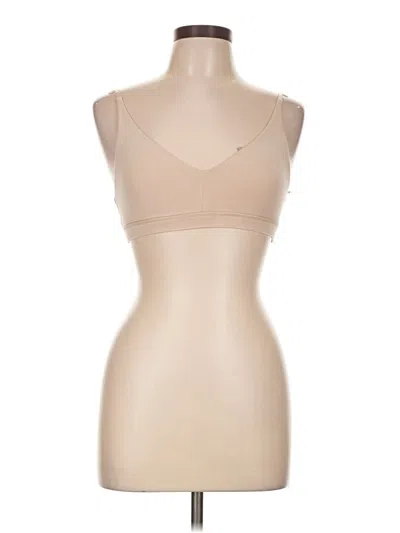 Pre-owned Assorted Brands Tank Top Tan Strapless Neckline Tops