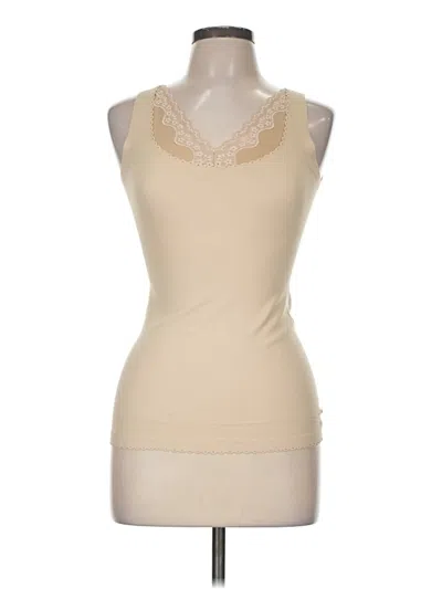 Pre-owned Assorted Brands Tank Top Tan Strapless Neckline Tops