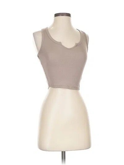 Pre-owned Assorted Brands Tank Top Tan Strapless Neckline Tops In Brown