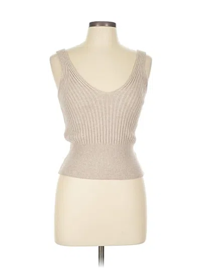 Pre-owned Assorted Brands Tank Top Tan Strapless Neckline Tops In Brown