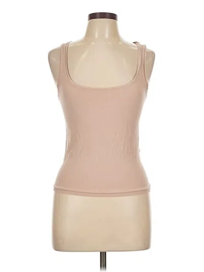 Pre-owned Assorted Brands Tank Top Tan Strapless Neckline Tops In Brown