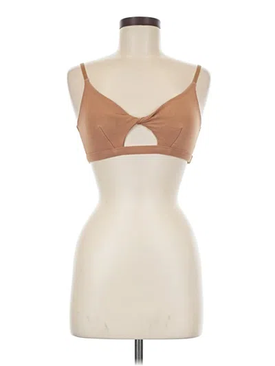 Pre-owned Assorted Brands Tank Top Tan Strapless Neckline Tops In Brown