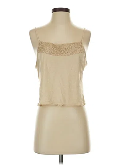 Pre-owned Assorted Brands Tank Top Tan Strapless Neckline Tops In Brown