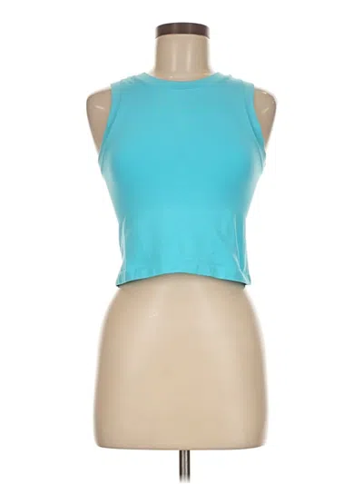 Pre-owned Assorted Brands Tank Top Teal Halter Neckline Tops
