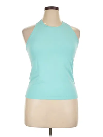 Pre-owned Assorted Brands Tank Top Teal Halter Neckline Tops