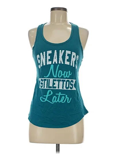 Pre-owned Assorted Brands Tank Top Teal Halter Neckline Tops