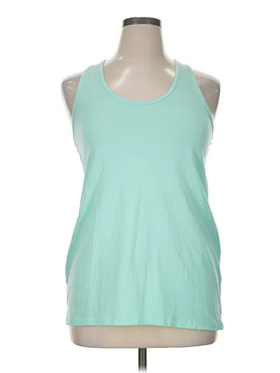 Pre-owned Assorted Brands Tank Top Teal Halter Neckline Tops