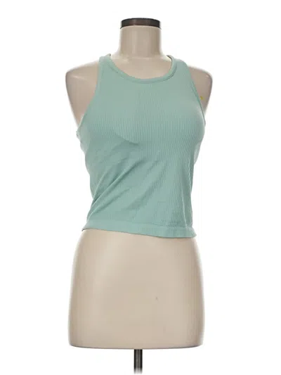 Pre-owned Assorted Brands Tank Top Teal Halter Neckline Tops