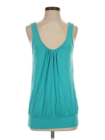 Pre-owned Assorted Brands Tank Top Teal Halter Neckline Tops