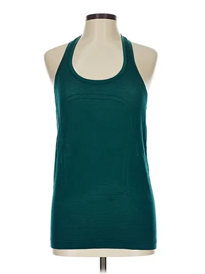 Pre-owned Assorted Brands Tank Top Teal Halter Neckline Tops In Blue