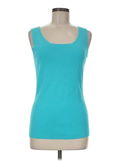 Pre-owned Assorted Brands Tank Top Teal Square Neckline Tops