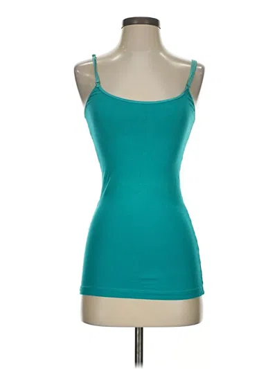 Pre-owned Assorted Brands Tank Top Teal Strapless Neckline Tops In Blue