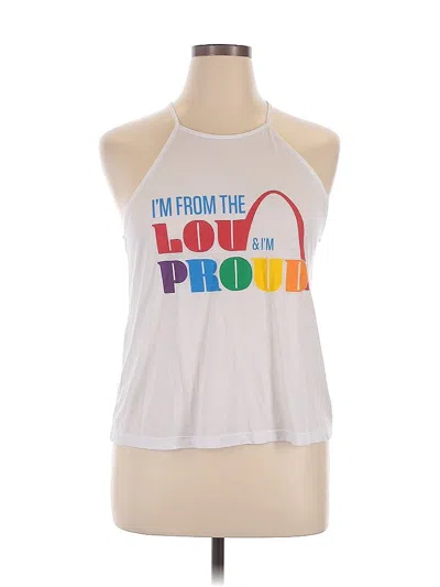 Pre-owned Assorted Brands Tank Top White Halter Neckline Tops