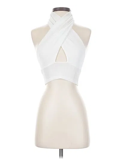 Pre-owned Assorted Brands Tank Top White Halter Neckline Tops