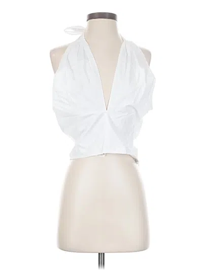 Pre-owned Assorted Brands Tank Top White Halter Neckline Tops