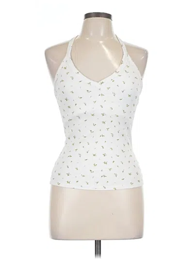 Pre-owned Assorted Brands Tank Top White Halter Neckline Tops