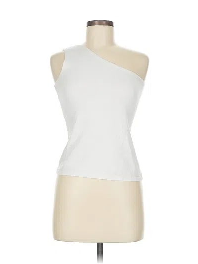 Pre-owned Assorted Brands Tank Top White One Shoulder Neckline Tops