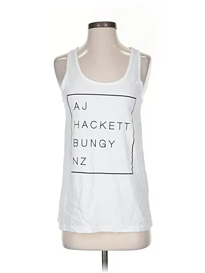 Pre-owned Assorted Brands Tank Top White Square Neckline Tops