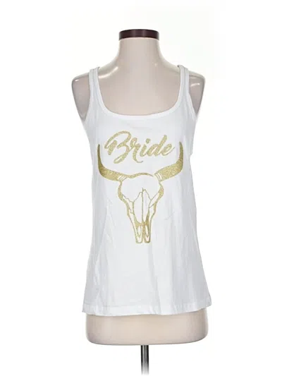 Pre-owned Assorted Brands Tank Top White Strapless Neckline Tops