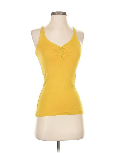 Pre-owned Assorted Brands Tank Top Yellow Halter Neckline Tops