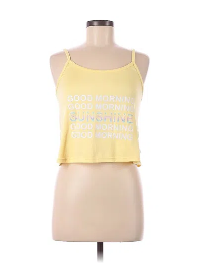 Pre-owned Assorted Brands Tank Top Yellow Halter Neckline Tops