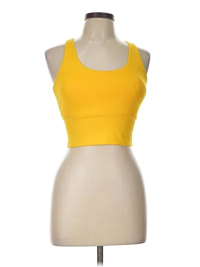 Pre-owned Assorted Brands Tank Top Yellow Halter Neckline Tops