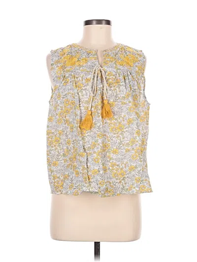 Pre-owned Assorted Brands Tank Top Yellow Halter Neckline Tops