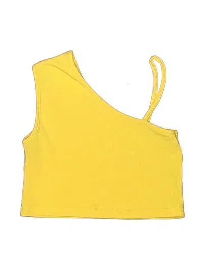 Pre-owned Assorted Brands Kids' Tank Top Yellow One Shoulder Neckline Tops