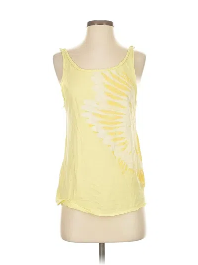 Pre-owned Assorted Brands Tank Top Yellow Strapless Neckline Tops