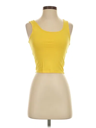 Pre-owned Assorted Brands Tank Top Yellow Strapless Neckline Tops