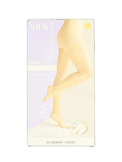 Pre-owned Assorted Brands Tights In Ivory