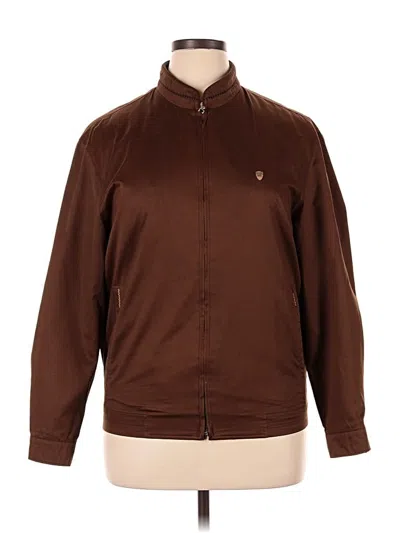 Pre-owned Assorted Brands Track Jacket In Brown