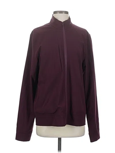 Pre-owned Assorted Brands Track Jacket In Burgundy