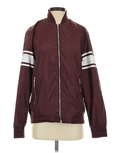 Pre-owned Assorted Brands Track Jacket In Burgundy
