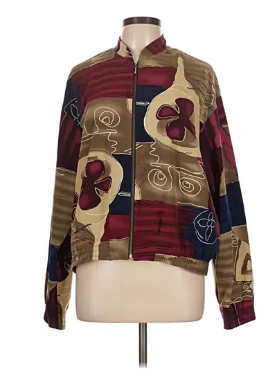 Pre-owned Assorted Brands Track Jacket In Burgundy