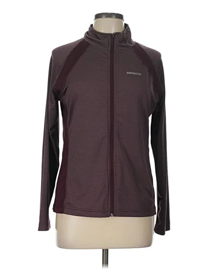 Pre-owned Assorted Brands Track Jacket In Burgundy