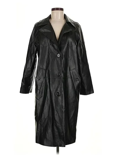 Pre-owned Assorted Brands Trenchcoat In Black