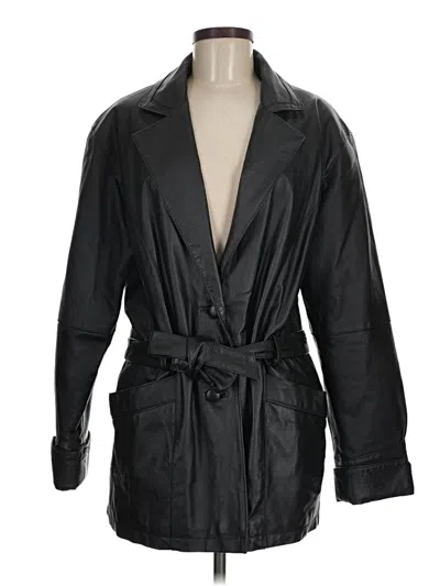 Pre-owned Assorted Brands Trenchcoat In Black