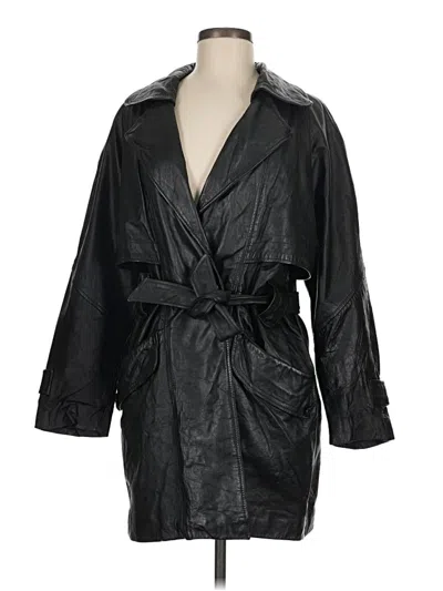 Pre-owned Assorted Brands Trenchcoat In Black