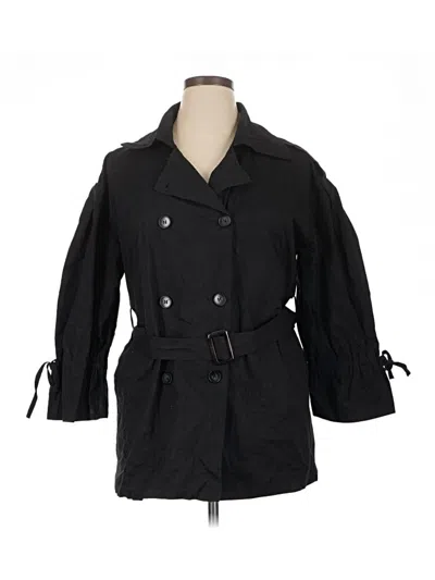 Pre-owned Assorted Brands Trenchcoat In Black
