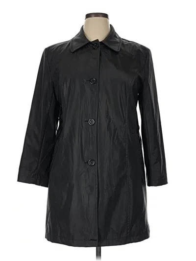 Pre-owned Assorted Brands Trenchcoat In Black