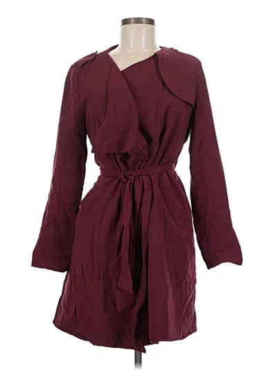 Pre-owned Assorted Brands Trenchcoat In Burgundy