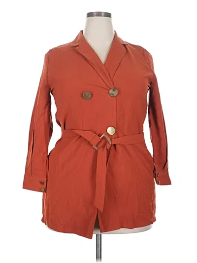 Pre-owned Assorted Brands Trenchcoat In Orange
