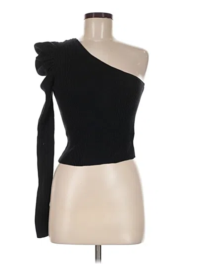 Pre-owned Assorted Brands Tube Top Black One Shoulder Neckline Tops
