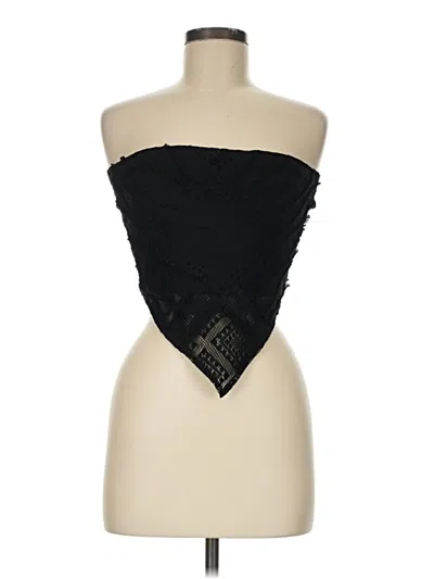 Pre-owned Assorted Brands Tube Top Black Strapless Neckline Tops