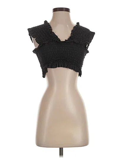 Pre-owned Assorted Brands Tube Top Black Strapless Neckline Tops