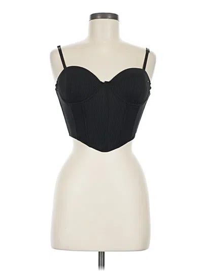 Pre-owned Assorted Brands Tube Top Black Strapless Neckline Tops