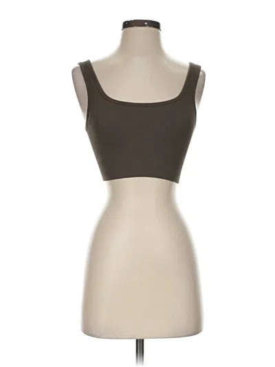Pre-owned Assorted Brands Tube Top Brown Strapless Neckline Tops