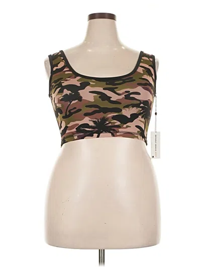 Assorted Brands Tube Top Brown Strapless Neckline Tops